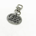 You Are Stronger Clip On Charm, It Doesn't Get Easier, You Get Stronger, Key Chain Charm, Bag Charm, Motivational, Encouragement, Dream Big