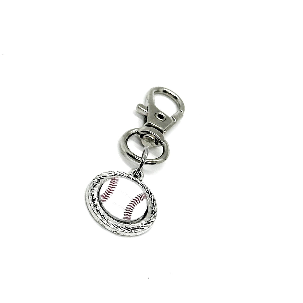 Baseball Cabochon Clip On Charm,Baseball Mom, Baseball Bag Charm, Love My Baseball Player, Wife Gift,  Coach's Wife, Key Chain Charm