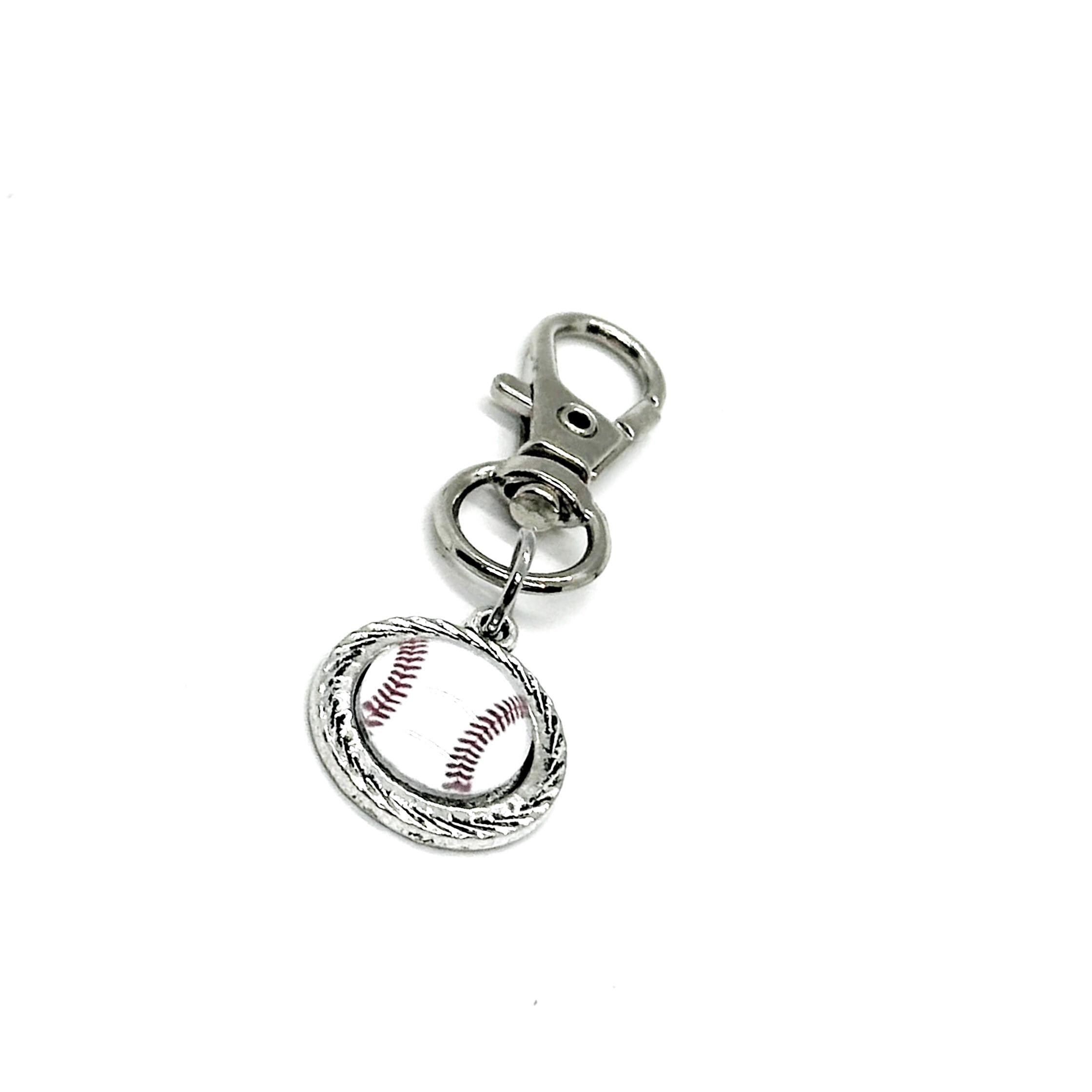 Baseball Cabochon Clip On Charm,Baseball Mom, Baseball Bag Charm, Love My Baseball Player, Wife Gift,  Coach's Wife, Key Chain Charm